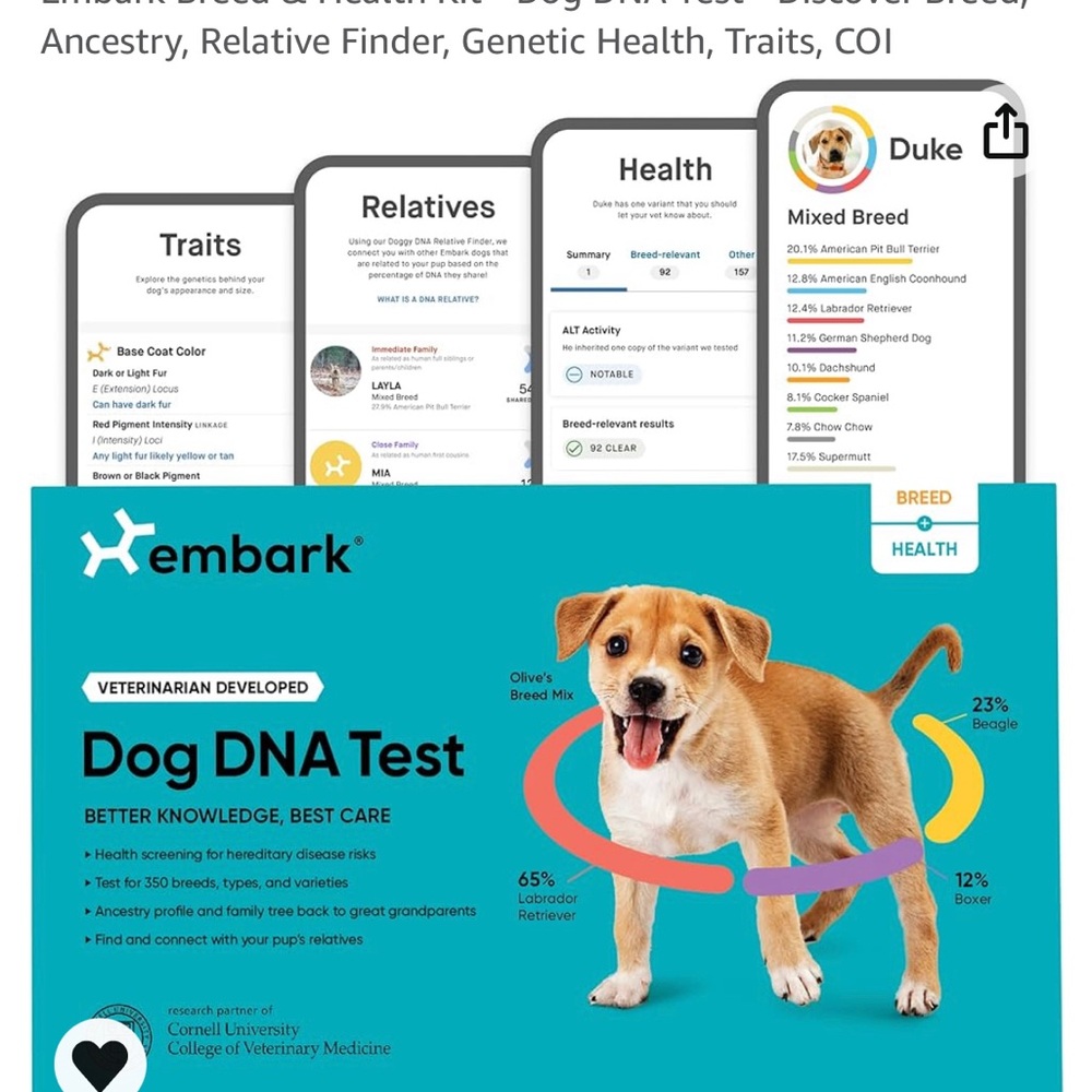 Embark DNA test Breed and Health Kit
